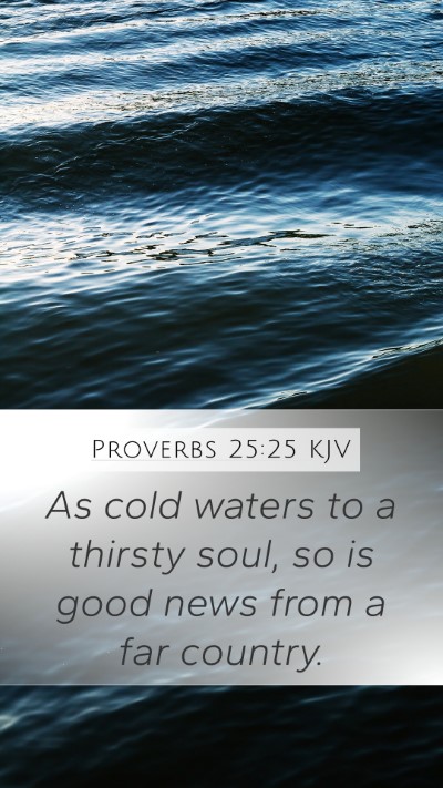 Proverbs 25:25 KJV Bible Verse Image