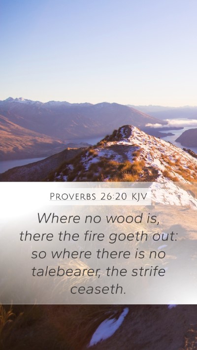 Proverbs 26:20 KJV Bible Verse Image