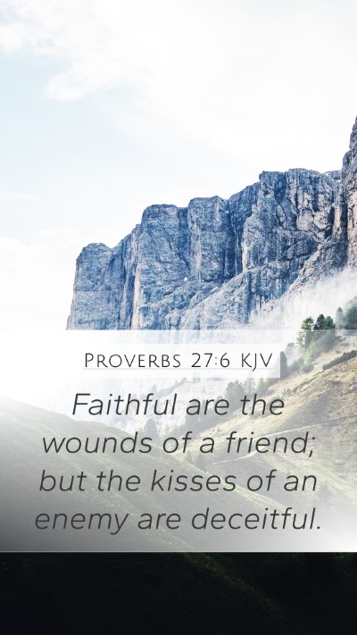 Proverbs 27:6 KJV Bible Verse Image