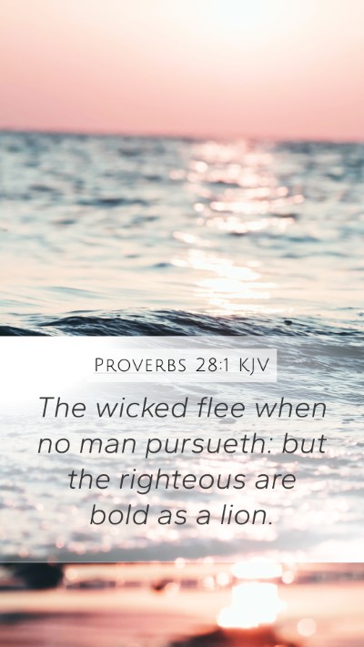Proverbs 28:1 KJV Bible Verse Image