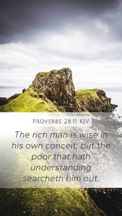 Proverbs 28:11 KJV Bible Verse Image
