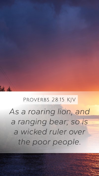 Proverbs 28:15 KJV Bible Verse Image