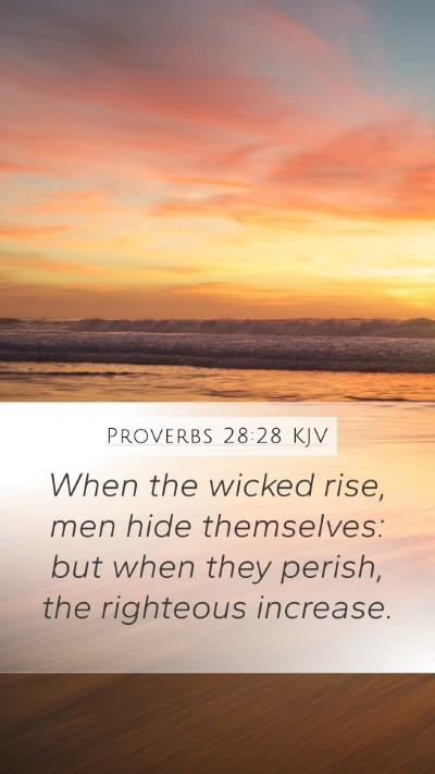 Proverbs 28:28 KJV Bible Verse Image