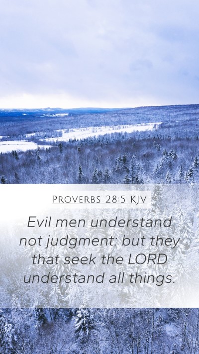 Proverbs 28:5 KJV Bible Verse Image