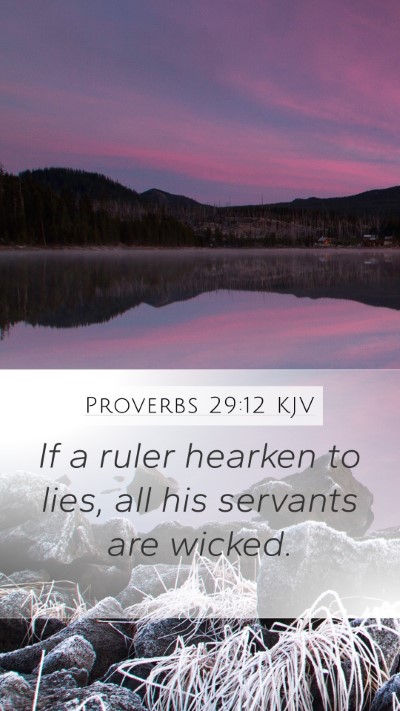 Proverbs 29:12 KJV Bible Verse Image
