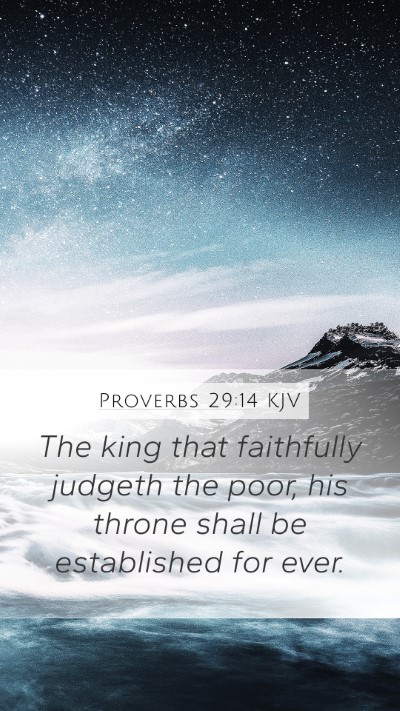 Proverbs 29:14 KJV Bible Verse Image