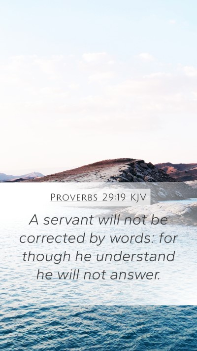 Proverbs 29:19 KJV Bible Verse Image