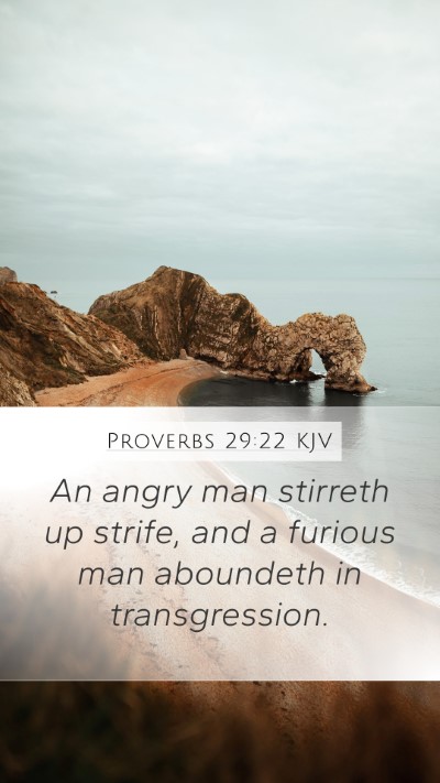 Proverbs 29:22 KJV Bible Verse Image