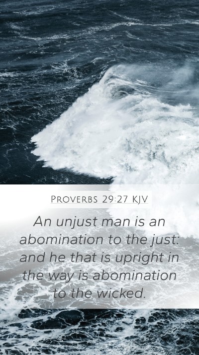 Proverbs 29:27 KJV Bible Verse Image