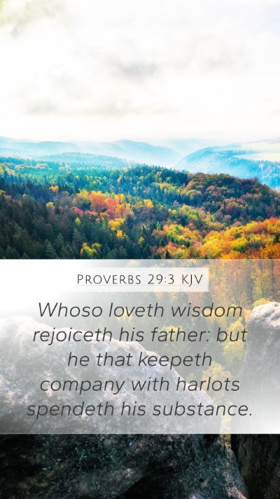 Proverbs 29:3 KJV Bible Verse Image