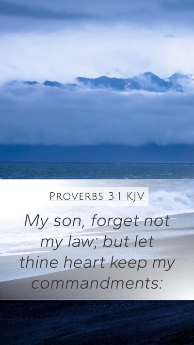 Proverbs 3:1 KJV Bible Verse Image