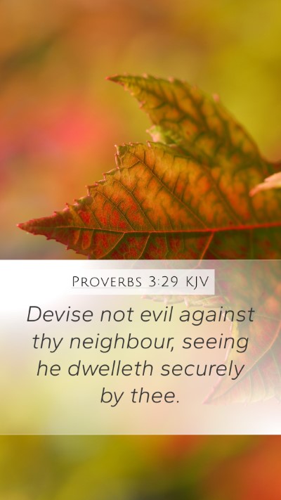Proverbs 3:29 KJV Bible Verse Image