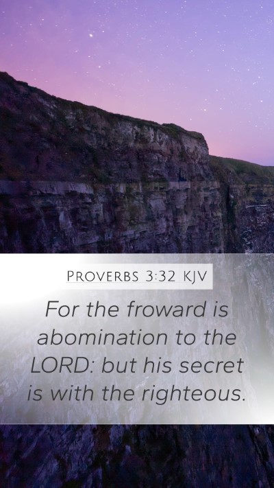 Proverbs 3:32 KJV Bible Verse Image