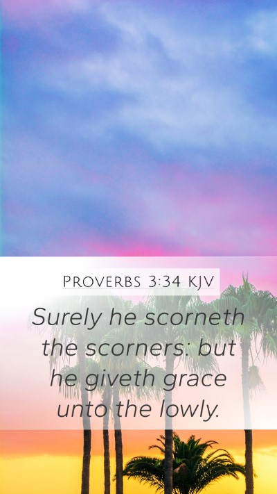 Proverbs 3:34 KJV Bible Verse Image
