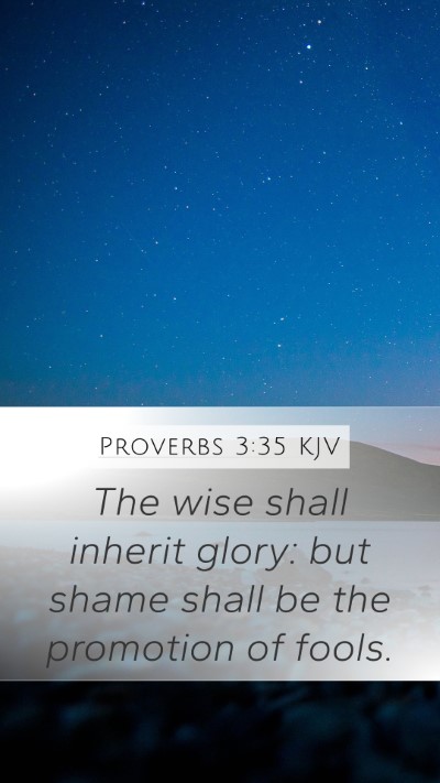 Proverbs 3:35 KJV Bible Verse Image