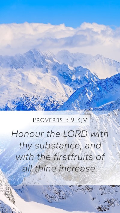Proverbs 3:9 KJV Bible Verse Image