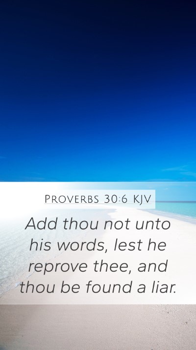 Proverbs 30:6 KJV Bible Verse Image