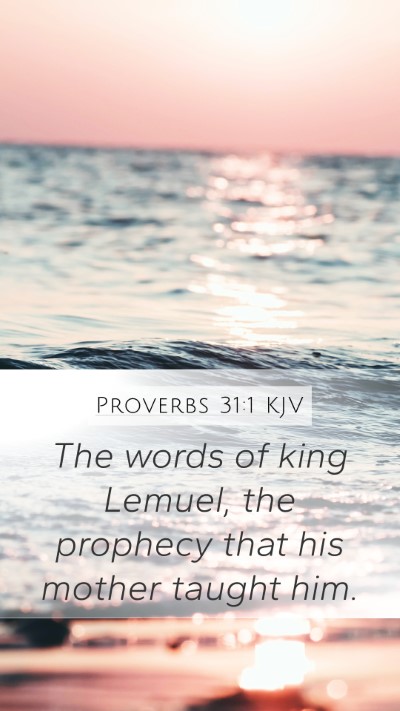Proverbs 31:1 KJV Bible Verse Image