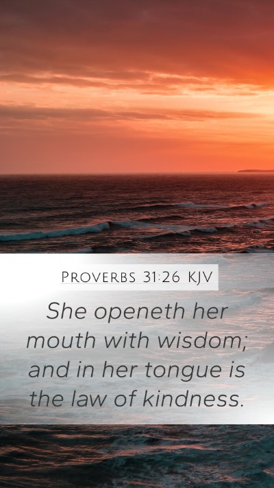 Proverbs 31:26 KJV Bible Verse Image