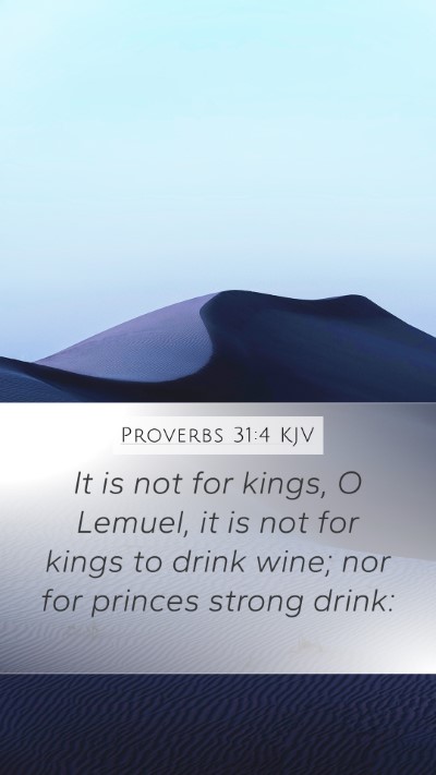 Proverbs 31:4 KJV Bible Verse Image