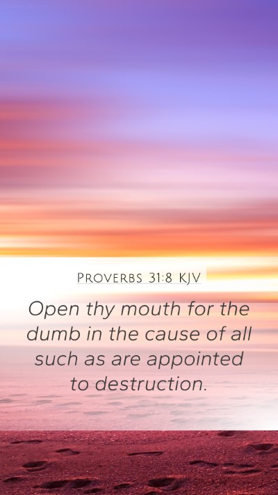 Proverbs 31:8 KJV Bible Verse Image