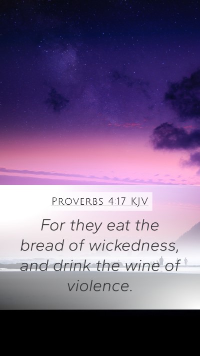 Proverbs 4:17 KJV Bible Verse Image