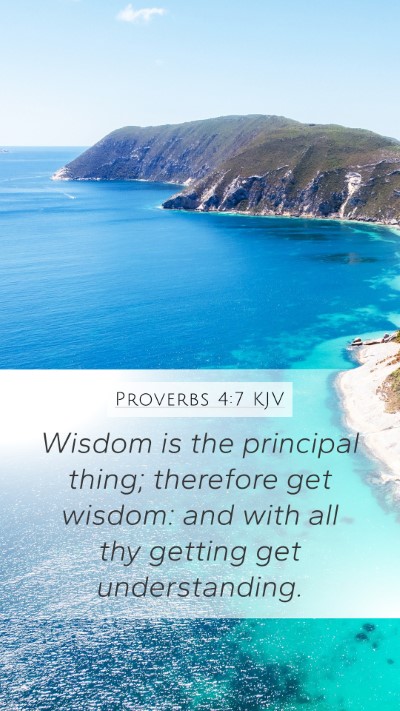 Proverbs 4:7 KJV Bible Verse Image