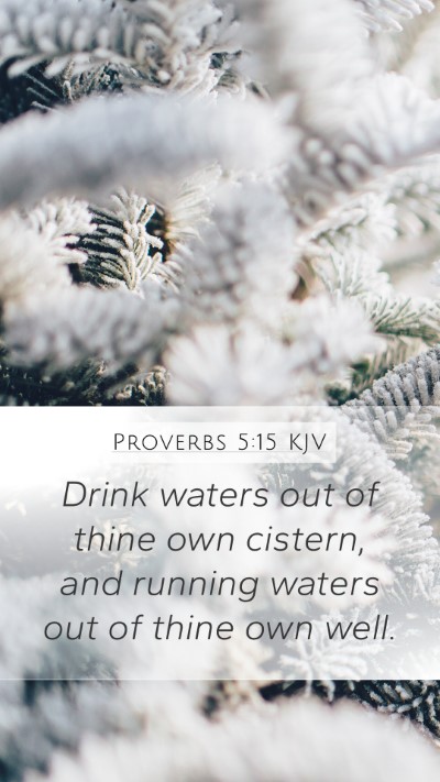Proverbs 5:15 KJV Bible Verse Image