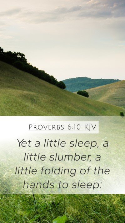 Proverbs 6:10 KJV Bible Verse Image