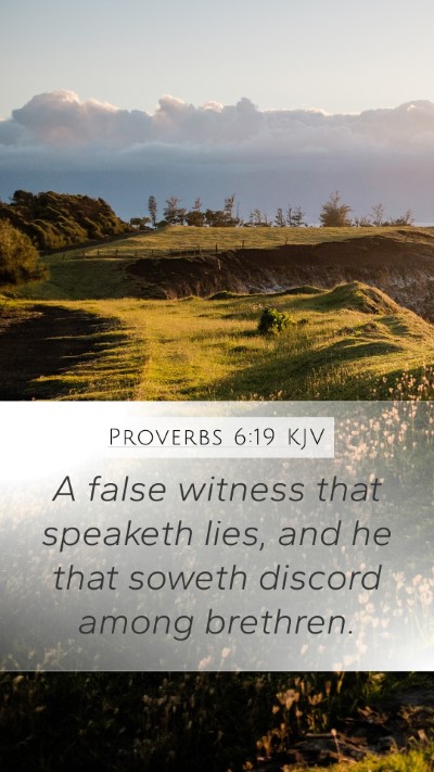 Proverbs 6:19 KJV Bible Verse Image