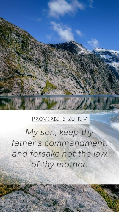 Proverbs 6:20 KJV Bible Verse Image
