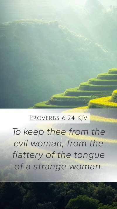 Proverbs 6:24 KJV Bible Verse Image