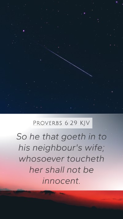 Proverbs 6:29 KJV Bible Verse Image