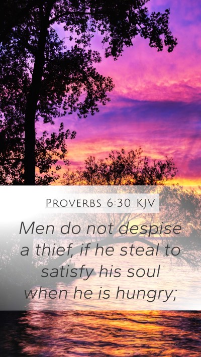 Proverbs 6:30 KJV Bible Verse Image