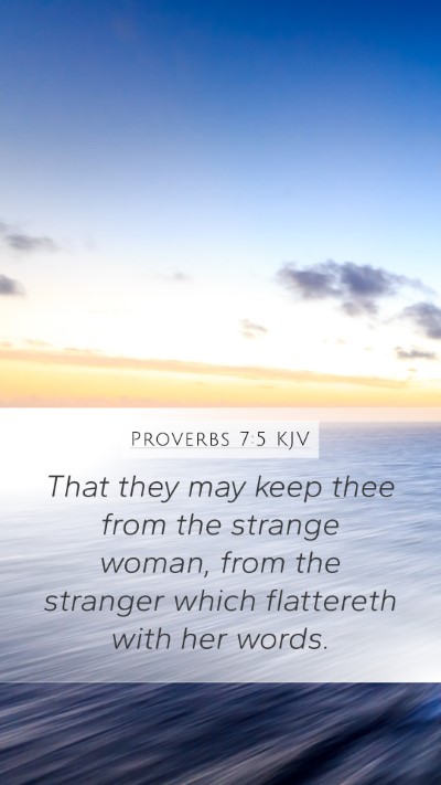 Proverbs 7:5 KJV Bible Verse Image