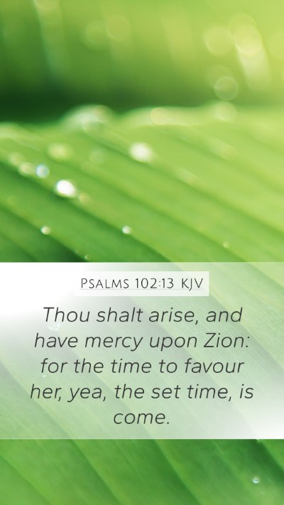 Psalms 102:13 KJV Bible Verse Image