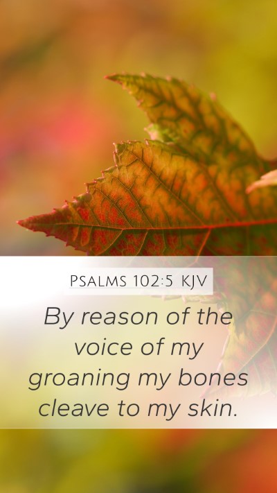Psalms 102:5 KJV Bible Verse Image