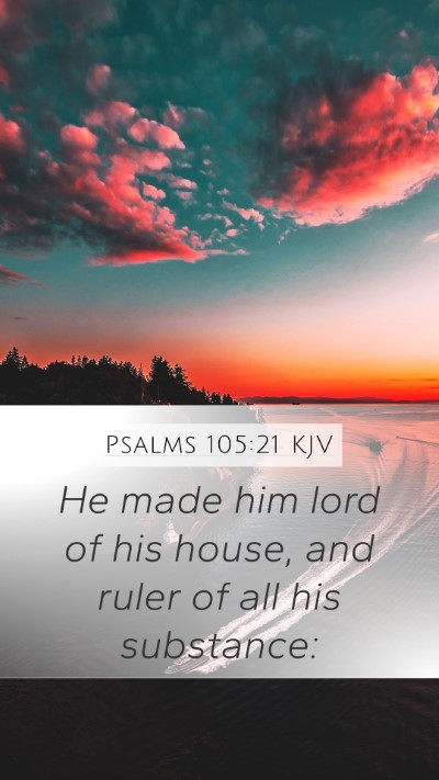 Psalms 105:21 KJV Bible Verse Image