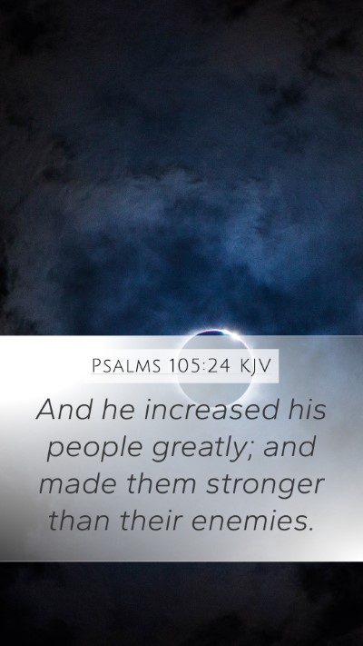 Psalms 105:24 KJV Bible Verse Image