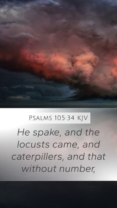 Psalms 105:34 KJV Bible Verse Image