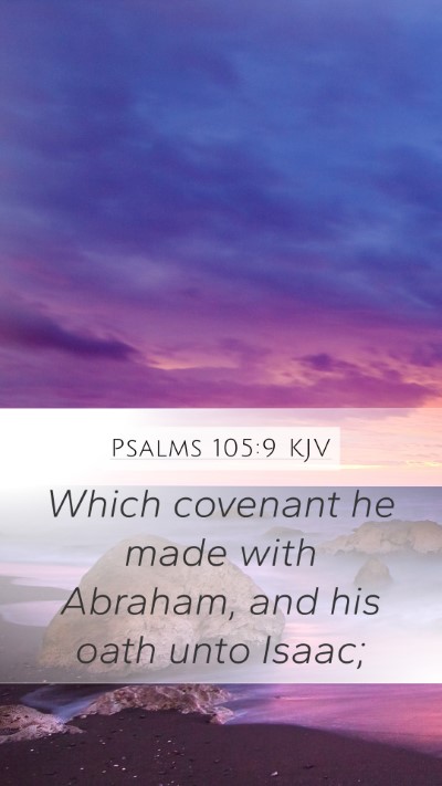 Psalms 105:9 KJV Bible Verse Image