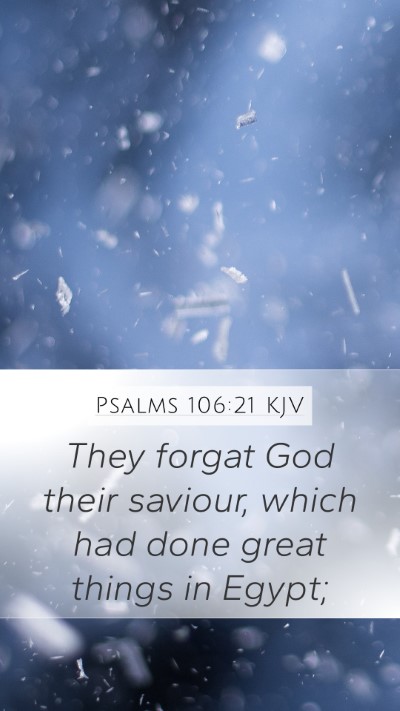 Psalms 106:21 KJV Bible Verse Image