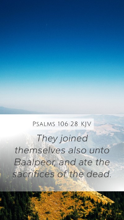 Psalms 106:28 KJV Bible Verse Image