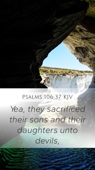 Psalms 106:37 KJV Bible Verse Image