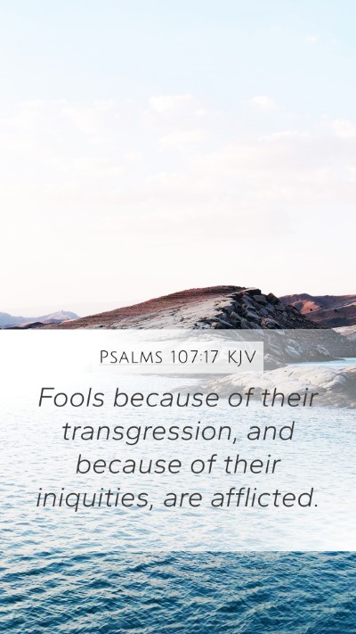 Psalms 107:17 KJV Bible Verse Image