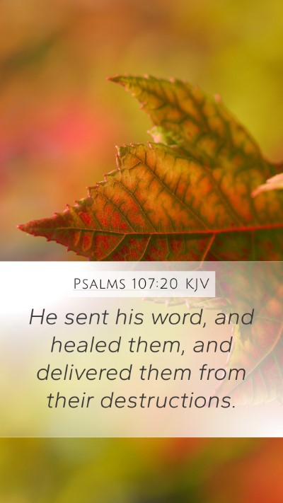 Psalms 107:20 KJV Bible Verse Image