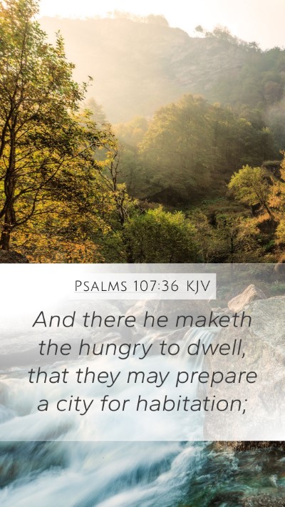 Psalms 107:36 KJV Bible Verse Image