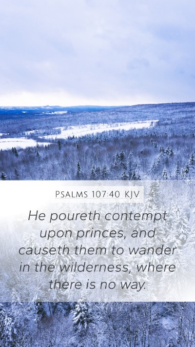 Psalms 107:40 KJV Bible Verse Image