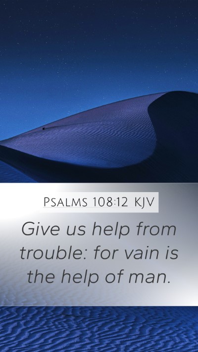 Psalms 108:12 KJV Bible Verse Image