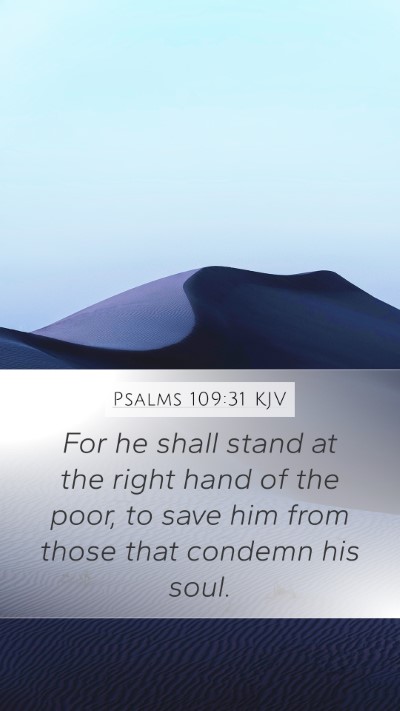Psalms 109:31 KJV Bible Verse Image